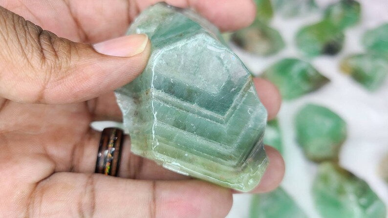 Raw "Emerald" Green Calcite Chunks Bulk