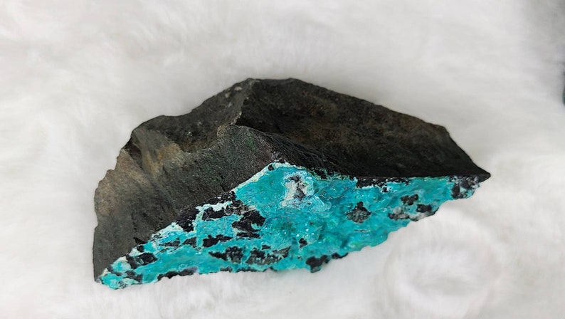 Raw Silica Chrysocolla On Matrix Specimen