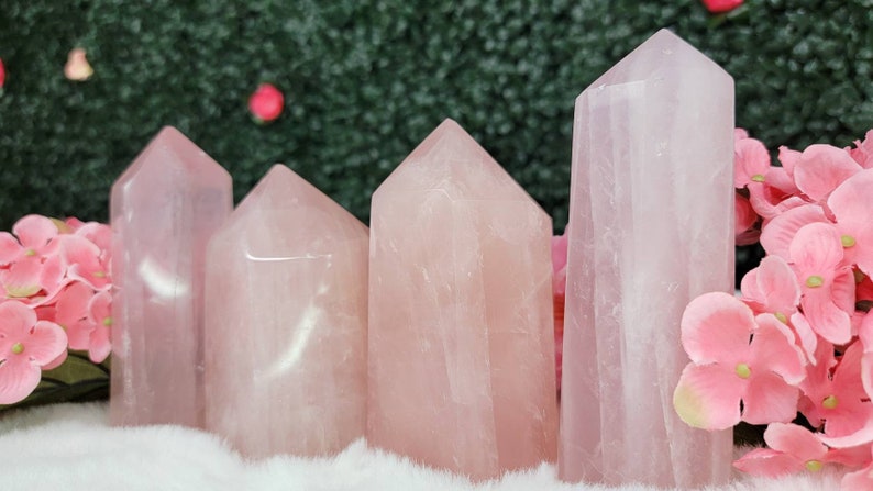 Rose Quartz Chunky Towers Choose Between Two Sizes