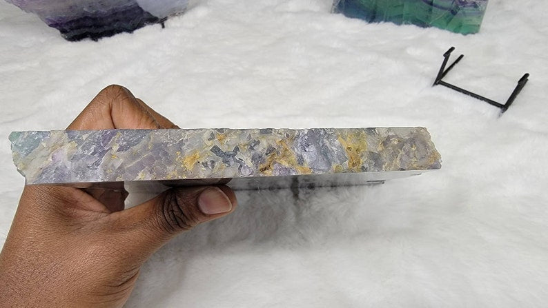 Large High Quality Mexican Rainbow Fluorite Slab