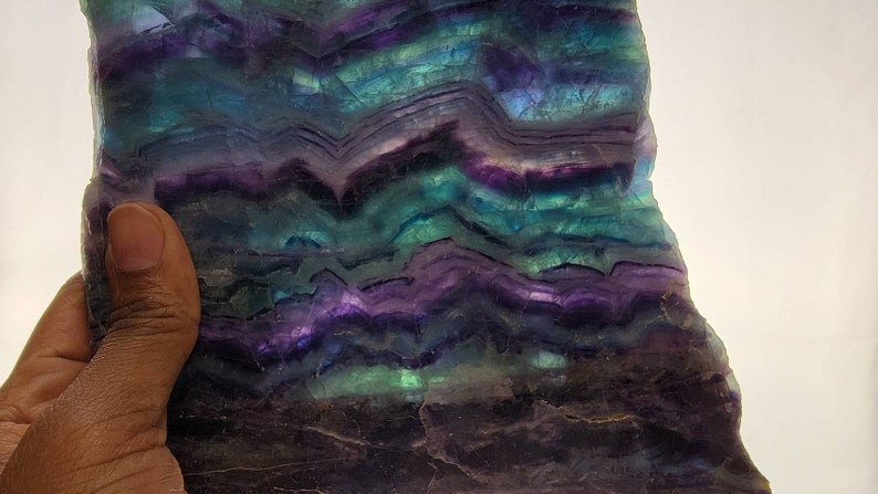 Large High Quality Mexican Rainbow Fluorite Slab