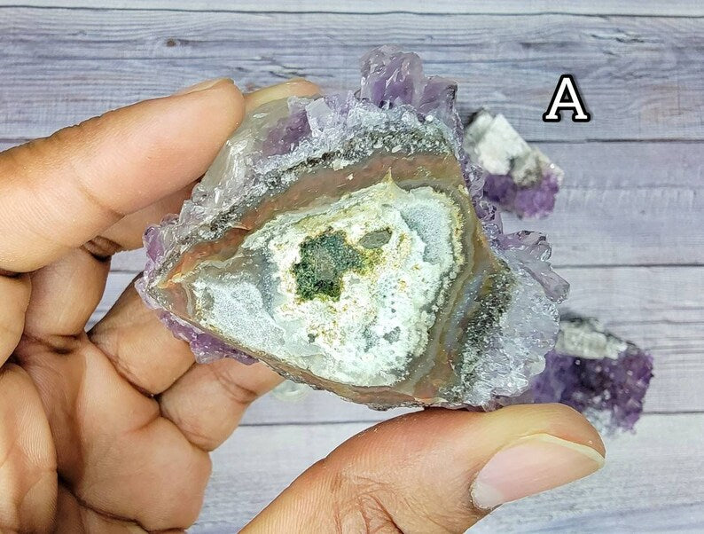 Choose Your Amethyst Clusters with Calcite