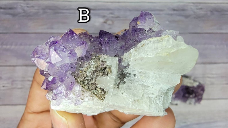 Choose Your Amethyst Clusters with Calcite