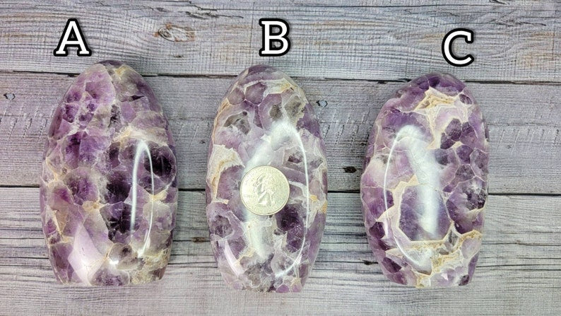 Beautiful Patterned Chevron Amethyst Freeforms