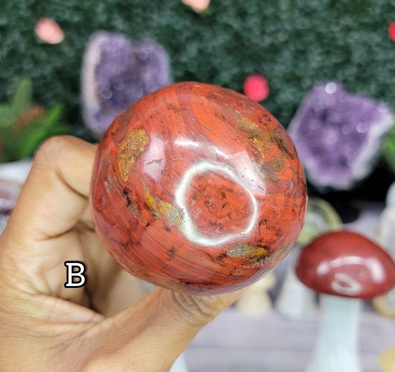 Choose Your Own Brecciated Jasper Cap Mushrooms with Soapstone Stems