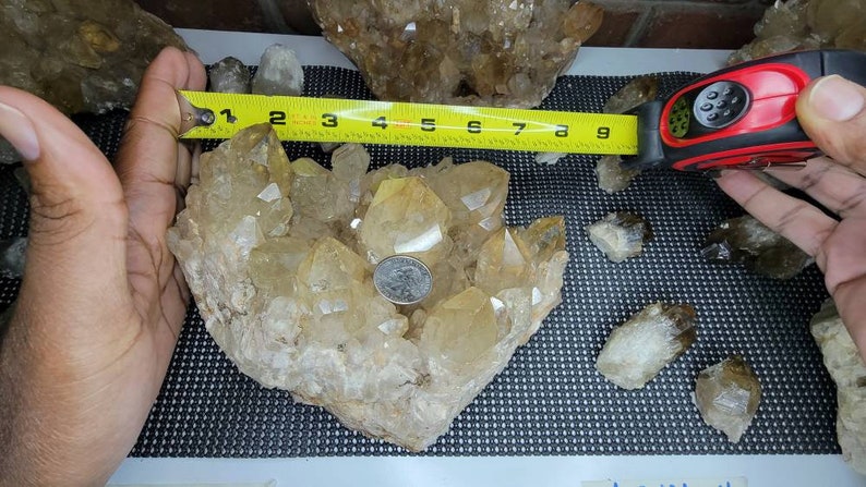 Rare 7LB Natural Untreated Citrine from the Congo - Cascading Cluster