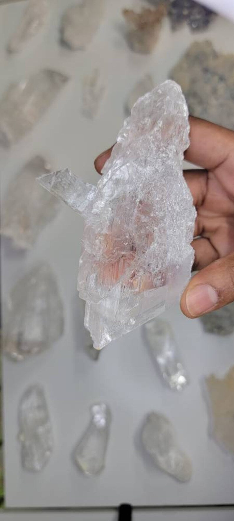 Large Unique Icy Selenite Chunk from Mexico 5"