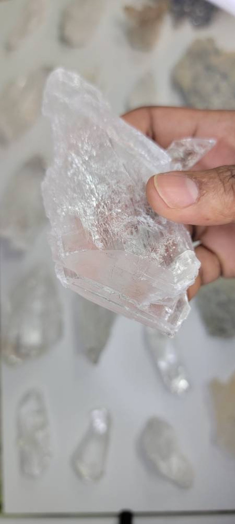 Large Unique Icy Selenite Chunk from Mexico 5"