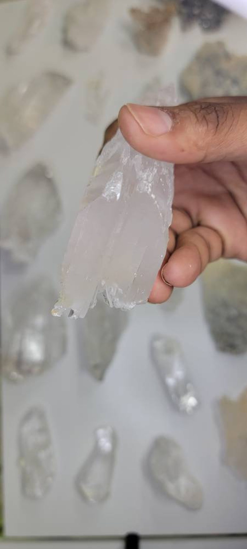 Large Unique Icy Selenite Chunk from Mexico 5"