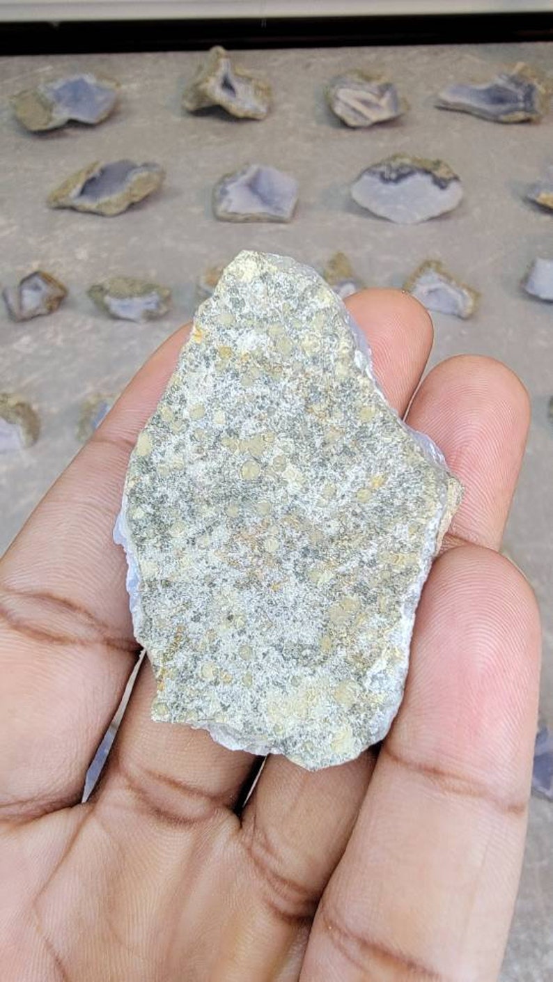 Raw Blue Lace Agate Geode from Malawi