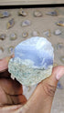 Raw Blue Lace Agate Geode from Malawi