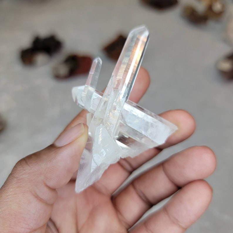 High Quality Colombian Quartz Cluster with Bridge Formation