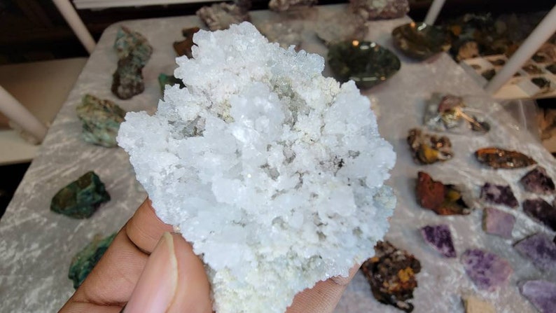 Rare Crystallized Blue Aragonite from Mexico