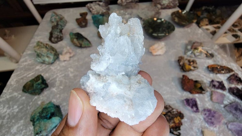 Rare Bladed Blue Aragonite from Mexico