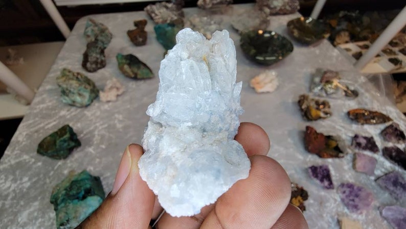 Rare Bladed Blue Aragonite from Mexico