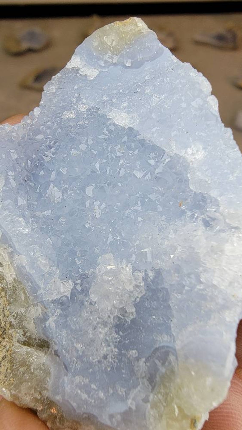 Raw Blue Lace Agate Geode from Malawi