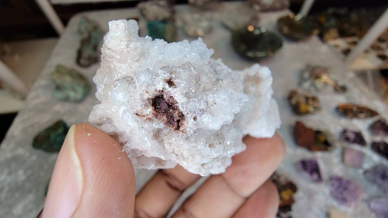 Mostly White Aragonite Crystal from Mexico