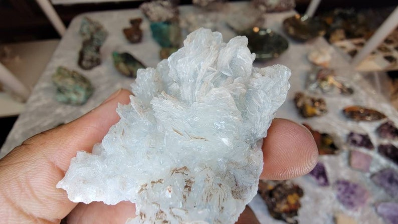 Rare Bladed Blue Aragonite from Mexico