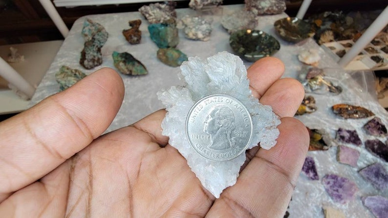 Rare Bladed Blue Aragonite from Mexico