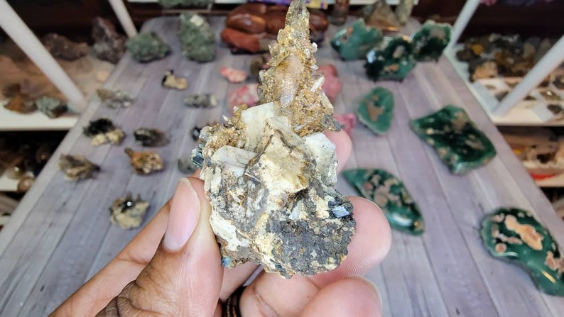 Smoky Quartz on Orthoclase Matrix with some Aegirine from Malawi