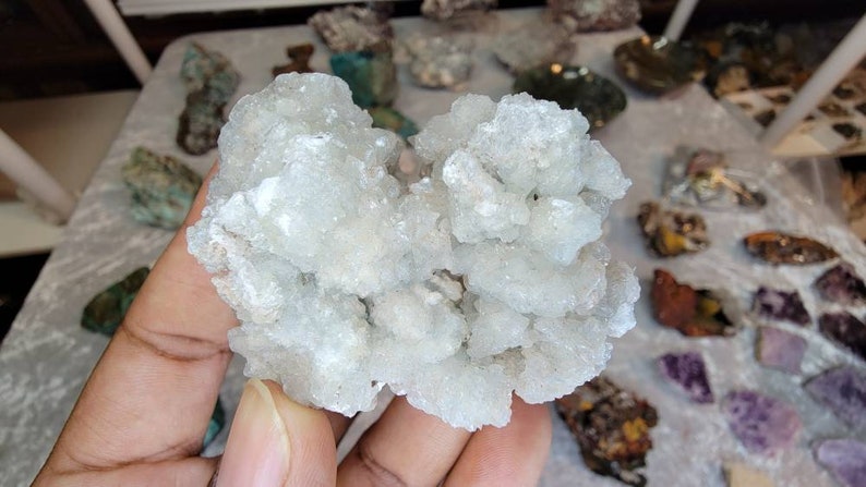 Rare Crystallized Blue Aragonite from Mexico