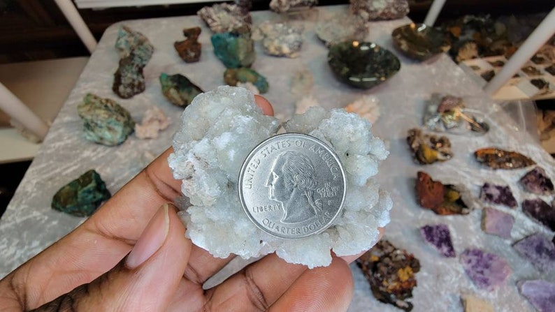 Rare Crystallized Blue Aragonite from Mexico