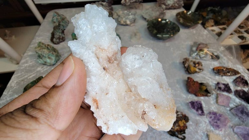 Rare Light Blue Aragonite Crystal from Mexico