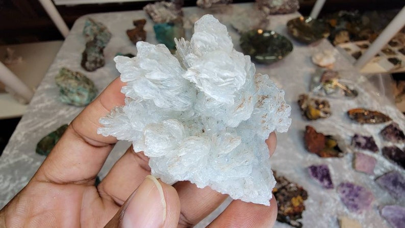 Rare Bladed Blue Aragonite from Mexico