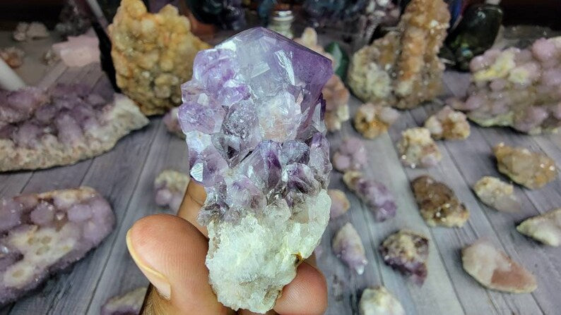 Dark Purple Spirit Cactus Amethyst from South Africa