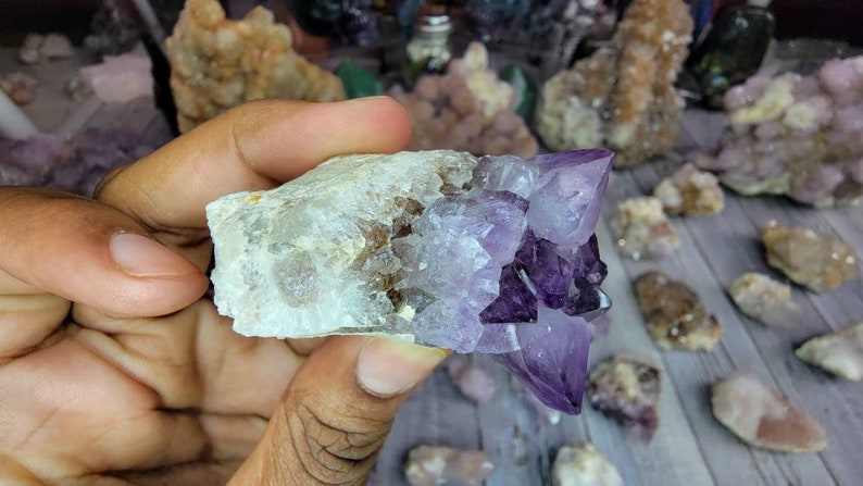 Dark Purple Spirit Cactus Amethyst from South Africa