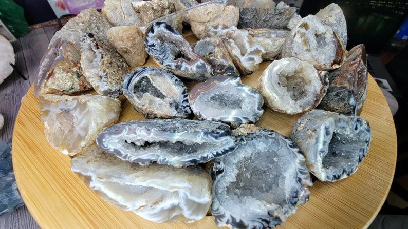 Mini Natural Ocos Geodes Halves Polished - Receive a Mystery Geode Half