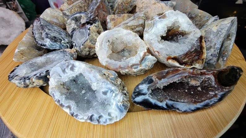 Mini Natural Ocos Geodes Halves Polished - Receive a Mystery Geode Half