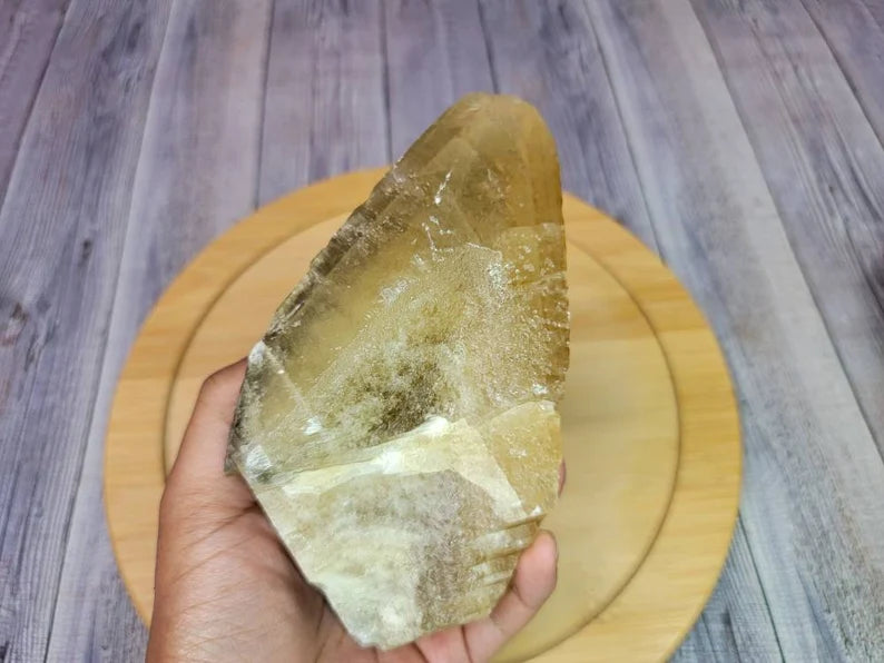 Large & Shiny Dogtooth Calcite Point from Morocco