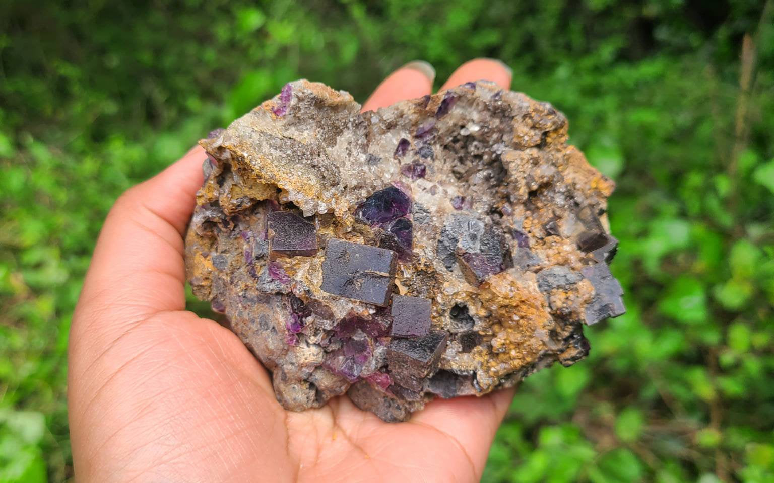 Raw Cubic Purple Fluorite