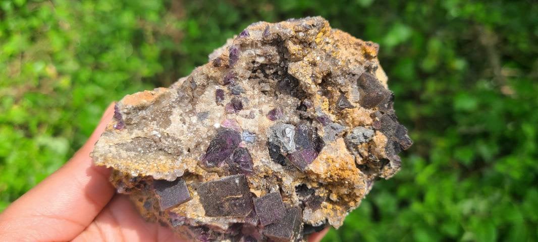 Raw Cubic Purple Fluorite