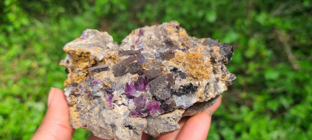 Raw Cubic Purple Fluorite