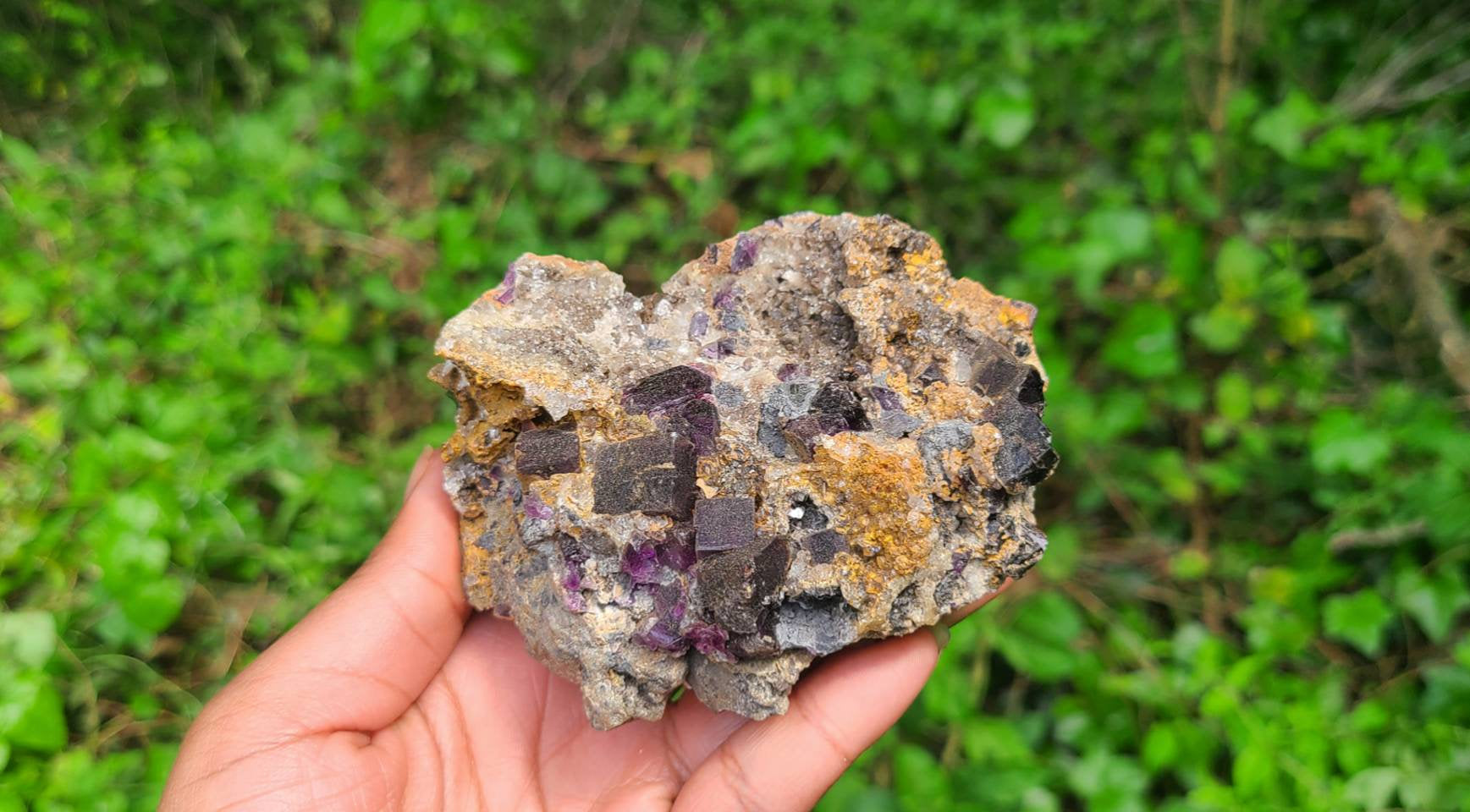 Raw Cubic Purple Fluorite