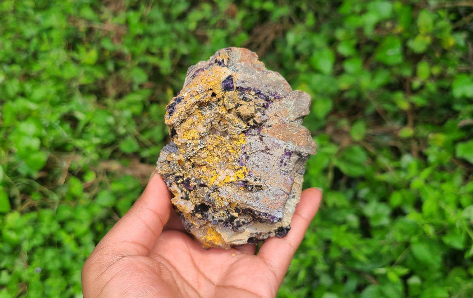 Raw Cubic Purple Fluorite